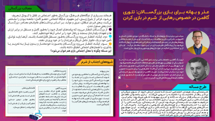 عذر و بهانه برای بازی بزرگ‌سالان: تئوری گافمن در خصوص رهایی از شرم در بازی کردن