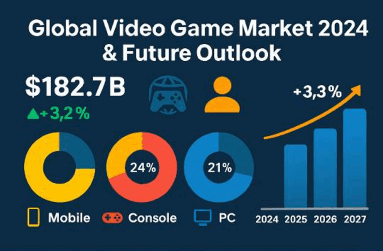 بازار جهانی بازی‌های ویدئویی 2024 و چشم‌انداز آینده